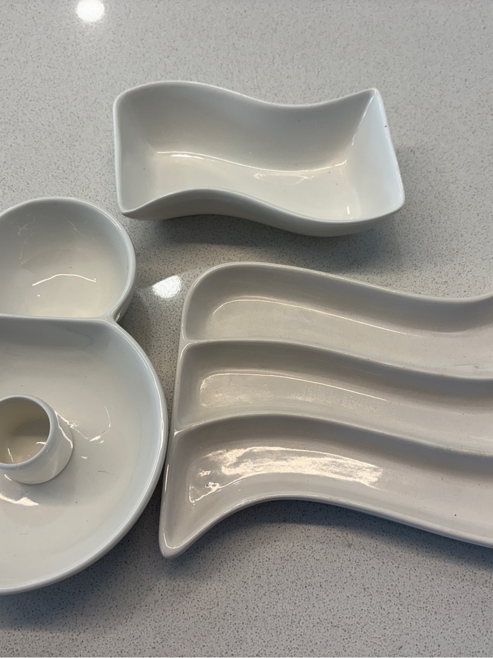 Apéritive Time - White Ceramic Serving Dishes Set